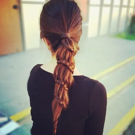 French Braided Ponytail Hairstyle